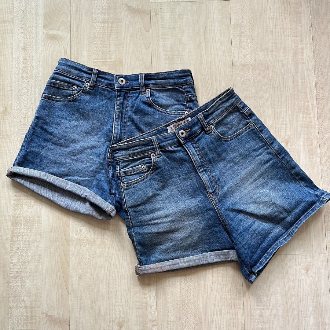 Pull and bear high waisted shorts best sale