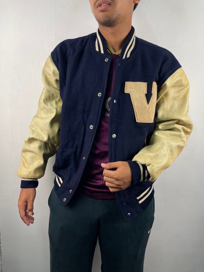 RARE Vintage 90s Vans Skateboard Varsity Jacket Baggy Oversized 