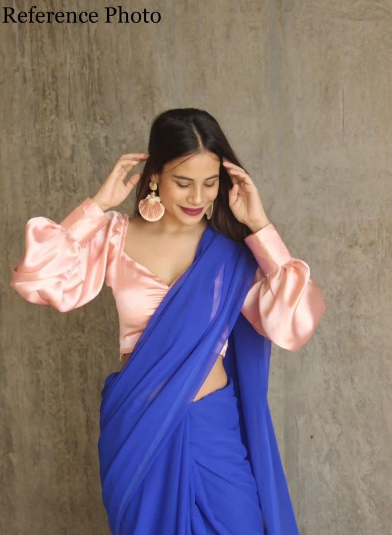 Sweetheart Morpich Silk Sleeveless Readymade Saree Blouse