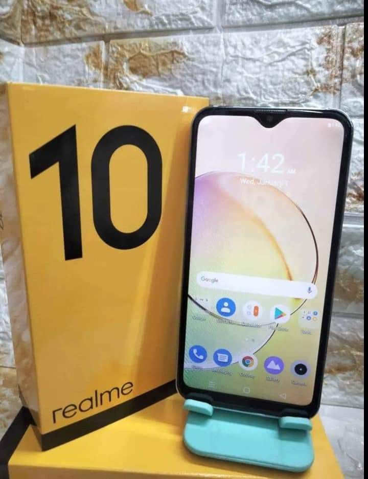Realme 10(5G) (Category: Realme) located in Manila. Submitted by bautista666999 (Listing ID 1229449147, Image 2). Description: Realme 10(5G) PHP:3,800 Free Delivery BRANDNEW SEALED BOX SPECS: ✓ Color: BLACK,BLUE ✓ DIsplay:6.72 ” of Super AMOLED Capacitive touch screen (800 x 1280 pixels) ✓ OS: Android 12 ✓ CPU：Qualcomm, Snapdragon 720G Octa Core ✓ Memory: 8GB RAM ✓ Storage:128GB ROM ✓ Expandable up to 256Gb microSD card ✓ Connectivity: WiFi 802.1