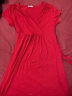Red Vneck Dress