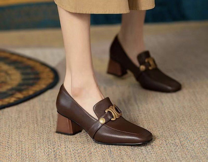 Retro French Style Shoes Heels shoes Casual Shoe Flat Shoes