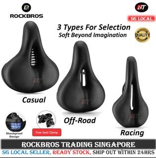 2023 Latest Model RockBros seat RockBros saddle bicycle seat bicycle saddle bicycle wider seat bicycle soft seat bicycle accessories cycling Accessories 2023 May new product ( 👉Big size Cosuol $32/👉 Medium size off Roof $28/  👉Racing  small size $25 )