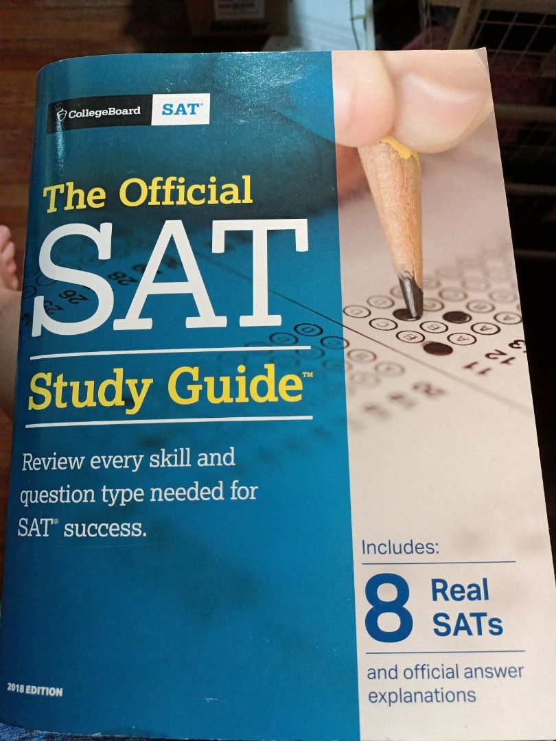 SAT Study Guide (Category: Assessment Books) located in Singapore. Submitted by hadleyfez (Listing ID 1229340182, Image 1). Description: selling this study guide because i don't need it. its completely clean and pretty much new. open to nego..