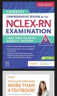 Saunders  COMPREHENSIVE REVIEW NCLEX -RN EXAMINATION 9TH EDITION