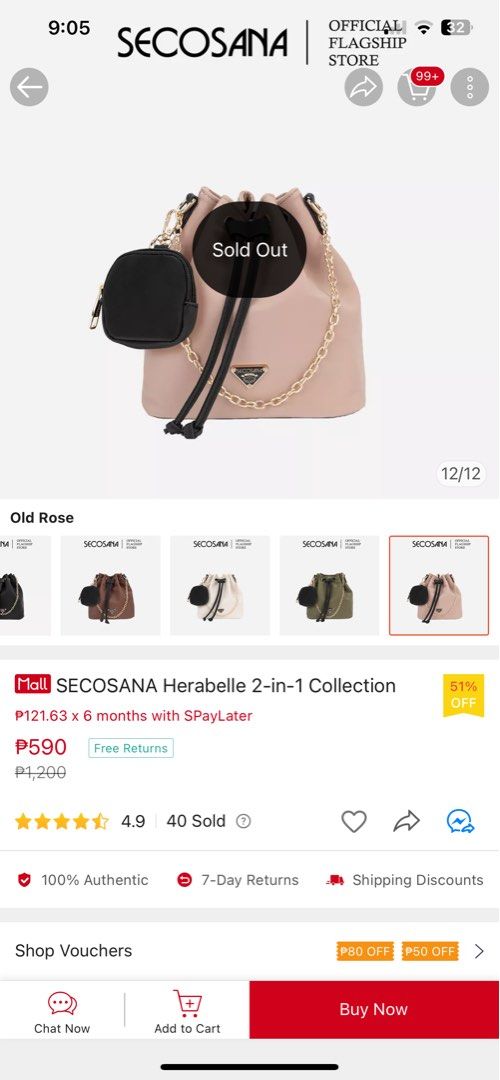secosana 2in1 (Category: Luxury Bags & Wallets) located in Batangas. Submitted by zo_eee (Listing ID 1229395676, Image 2). Description: secosana 2in1 super bago pa ORIG PRICE IS 590!! once used only.