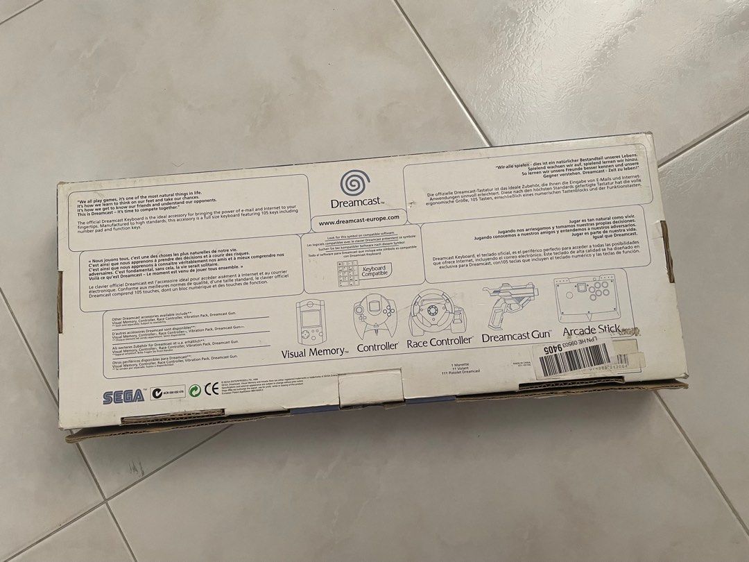 Clavier Dreamcast HKT-4000 Clear Skeleton 2000 type dans la boîte SEGA
