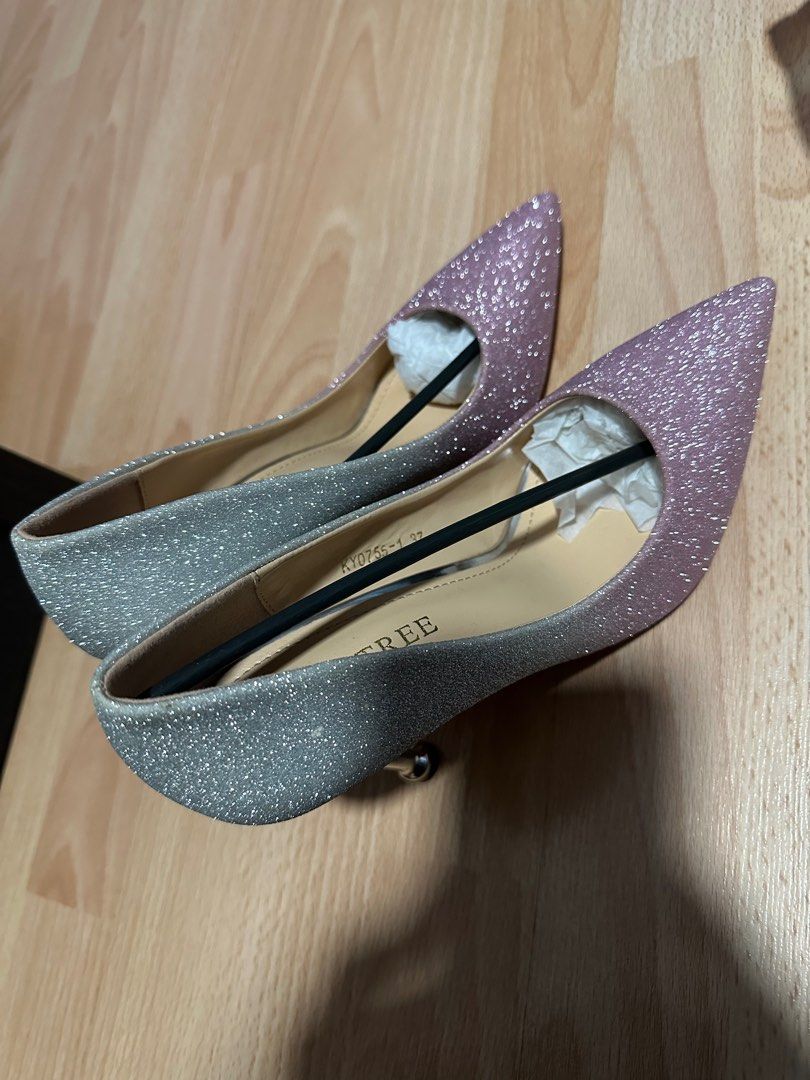 Glitter new arrivals heels pink