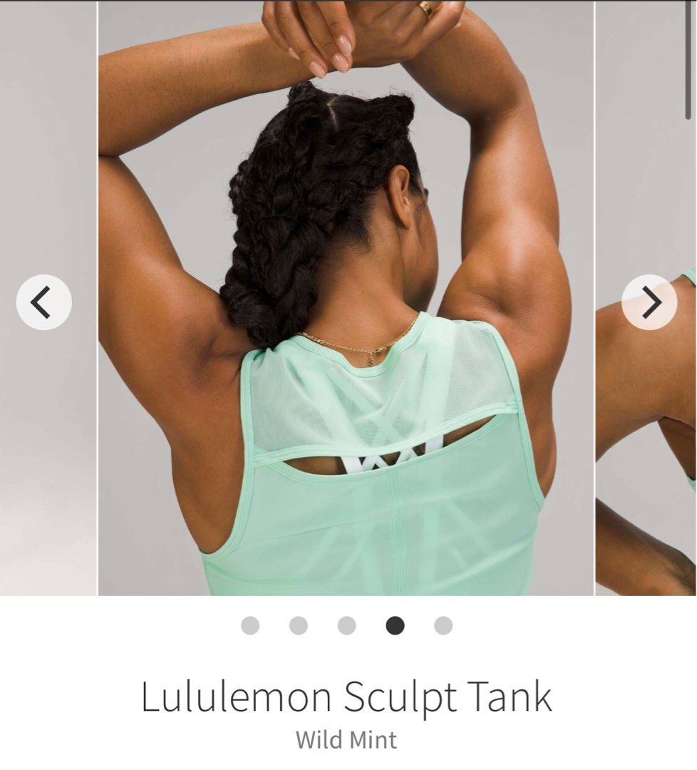 Size 2. Brand new with tag Lululemon Sculpt Tank in Wild Mint size 2.
