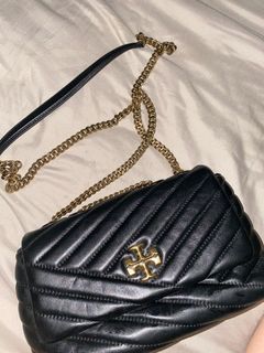 Tory Burch 61674 Kira Chevron Top Handle Satchel Black, Women's Fashion,  Bags & Wallets, Cross-body Bags on Carousell