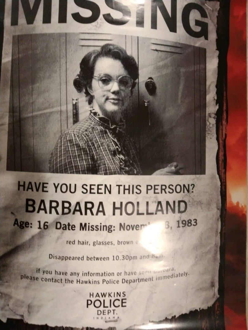 Stranger Things Missing Poster Barbara Holland -  in 2023