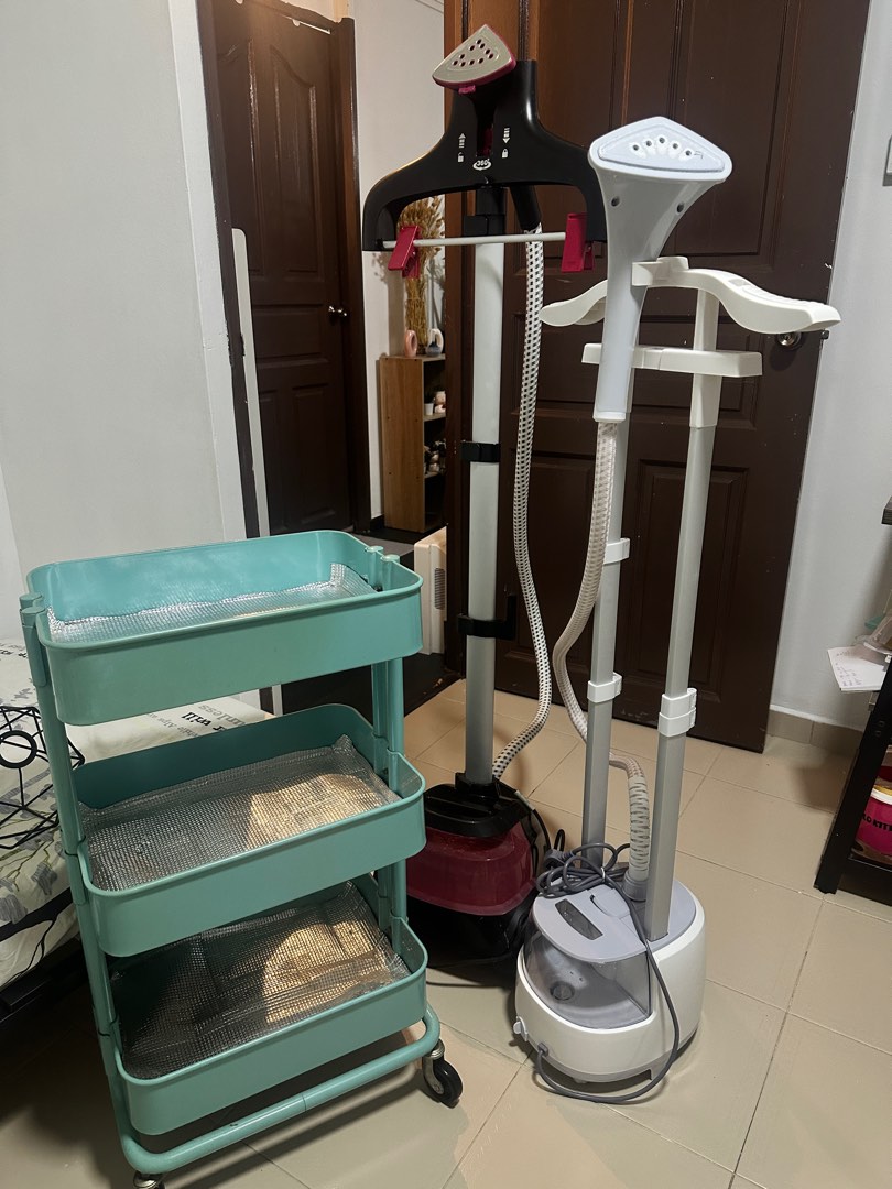 Tefal and Simplus Steamer + Ikea trolley Bundle, TV & Home Appliances, Irons & Steamers on Carousell