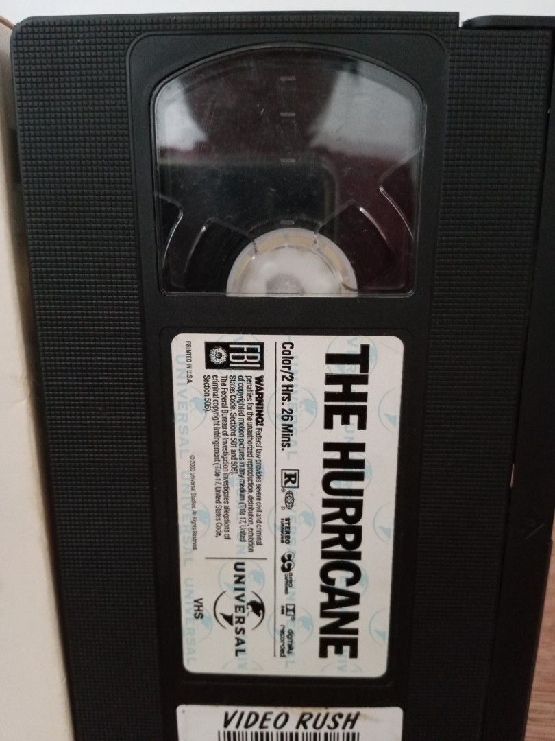 The Hurricane VHS TAPE (Category: CDs & DVDs) located in Subic. Submitted by buddyhollyfan (Listing ID 1229269951, Image 2). Description: Untested - I have no time to test Clean tape Manage your expectations when it comes to old items Sure buyers only don't want a long conversation Payment Method Gcash Shipping thru LBC only for now.