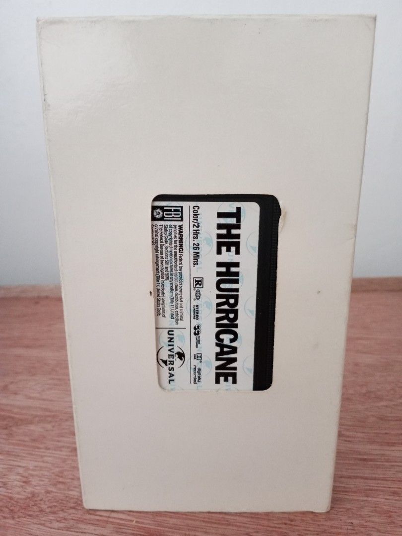 The Hurricane VHS TAPE (Category: CDs & DVDs) located in Subic. Submitted by buddyhollyfan (Listing ID 1229269951, Image 3). Description: Untested - I have no time to test Clean tape Manage your expectations when it comes to old items Sure buyers only don't want a long conversation Payment Method Gcash Shipping thru LBC only for now.