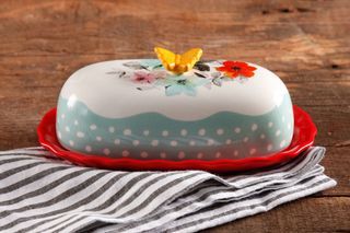 The Pioneer Woman Flea Market Floral 6.4" Butter Dish