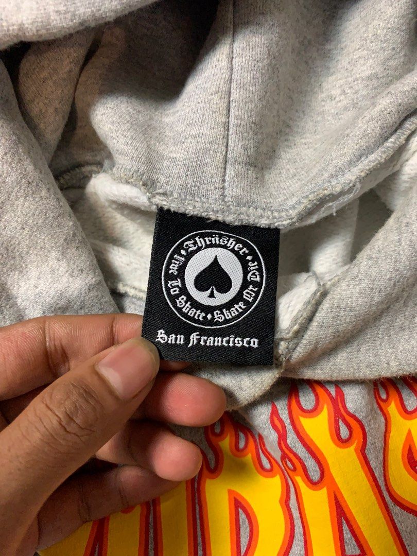 Thrasher silver flame hoodie best sale