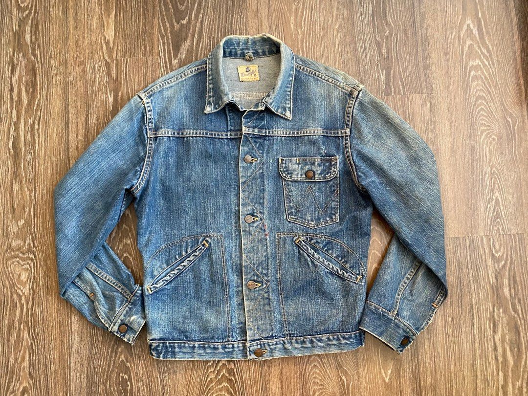 Vintage 60s Wrangler 111MJ denim jacket 38 藍哥古著丹寧外套, 他的