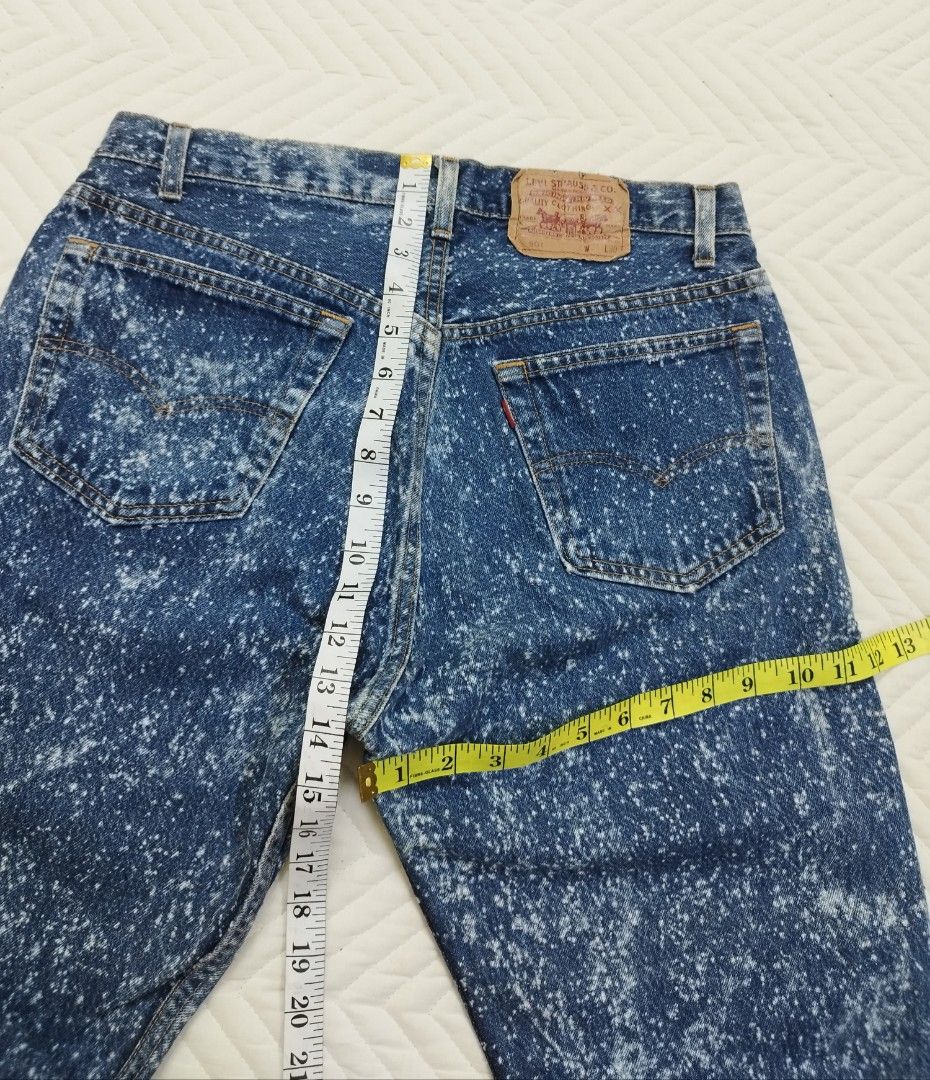 VINTAGE LEVIS 501 GALACTIC SNOW WASHED, Women's Fashion, Bottoms