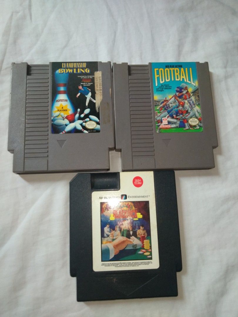 Vintage nintendo ness games (Category: Nintendo) located in Manila. Submitted by racgeb (Listing ID 1229368167, Image 2). Description: Vintage 1985 nintendo ness video games Authentic 100% good working condition what u see is what u get take all : 1.6k bowling football black jack no low baller & haggling for legit & sure buyer only ship @ buyer expense lalamove & lbc express pls.respect, tnx.