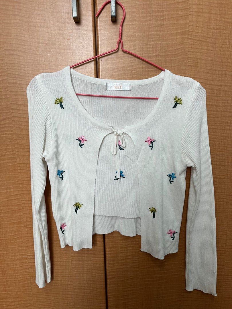 White floral clearance cardigan
