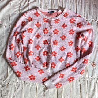 Wild Fable knitted flower cardigan