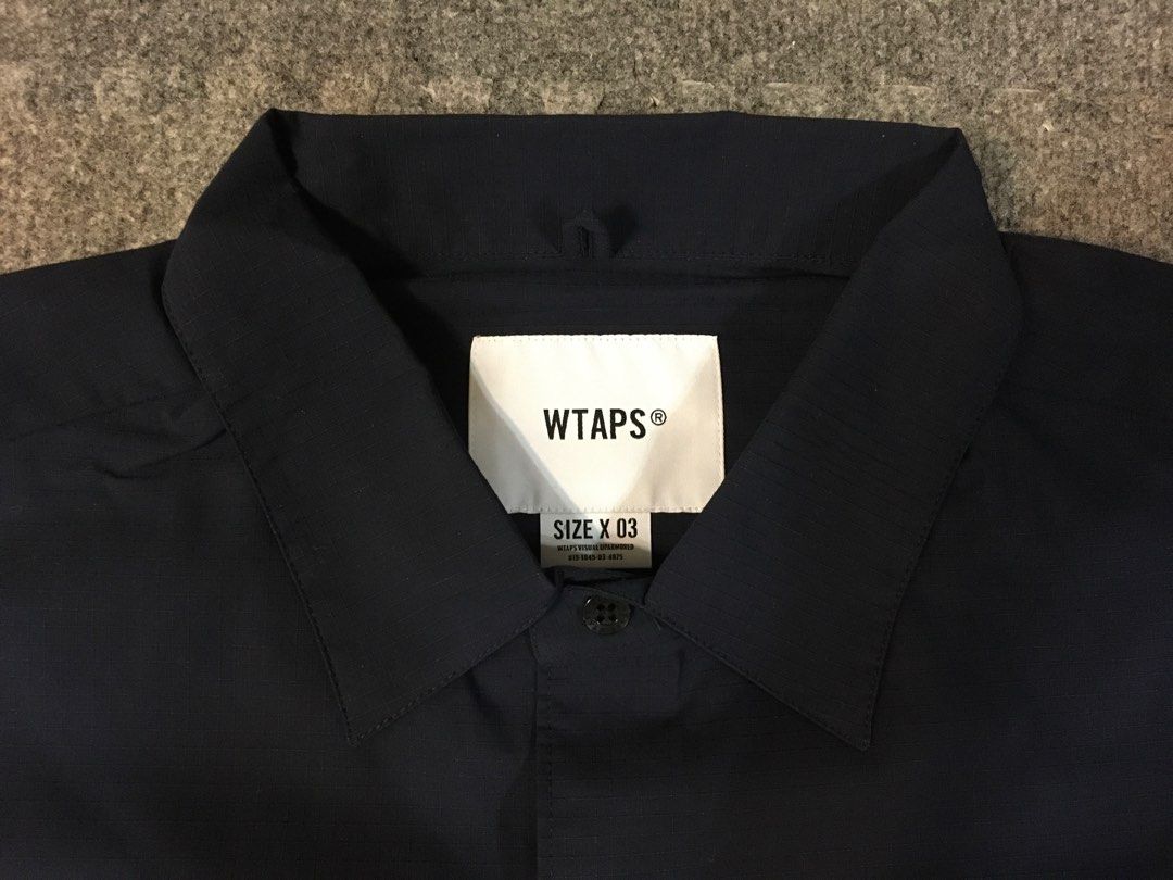 WTAPS UNION 02 / SS / COPO. NYCO RIPSTOP. COOLMAX®︎ SHIRT NAVY