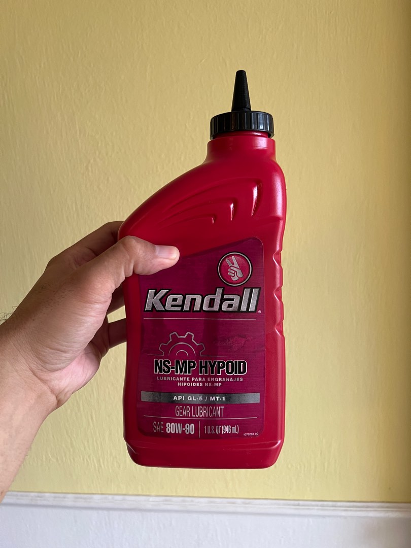 800 ml left nearly full bottle Kendall gear oil for differential 80W90
