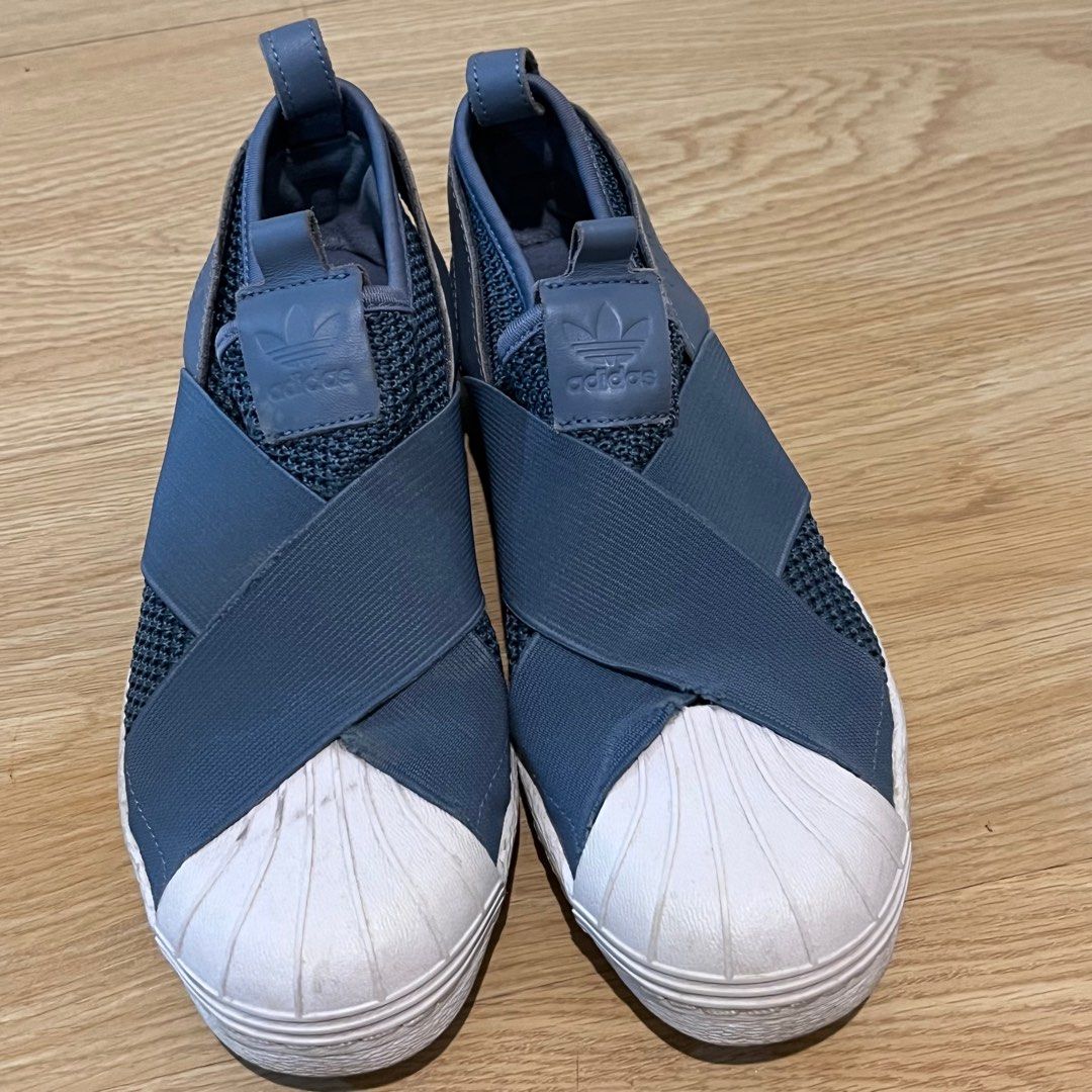 Adidas originals superstar shop slip on womens Blue