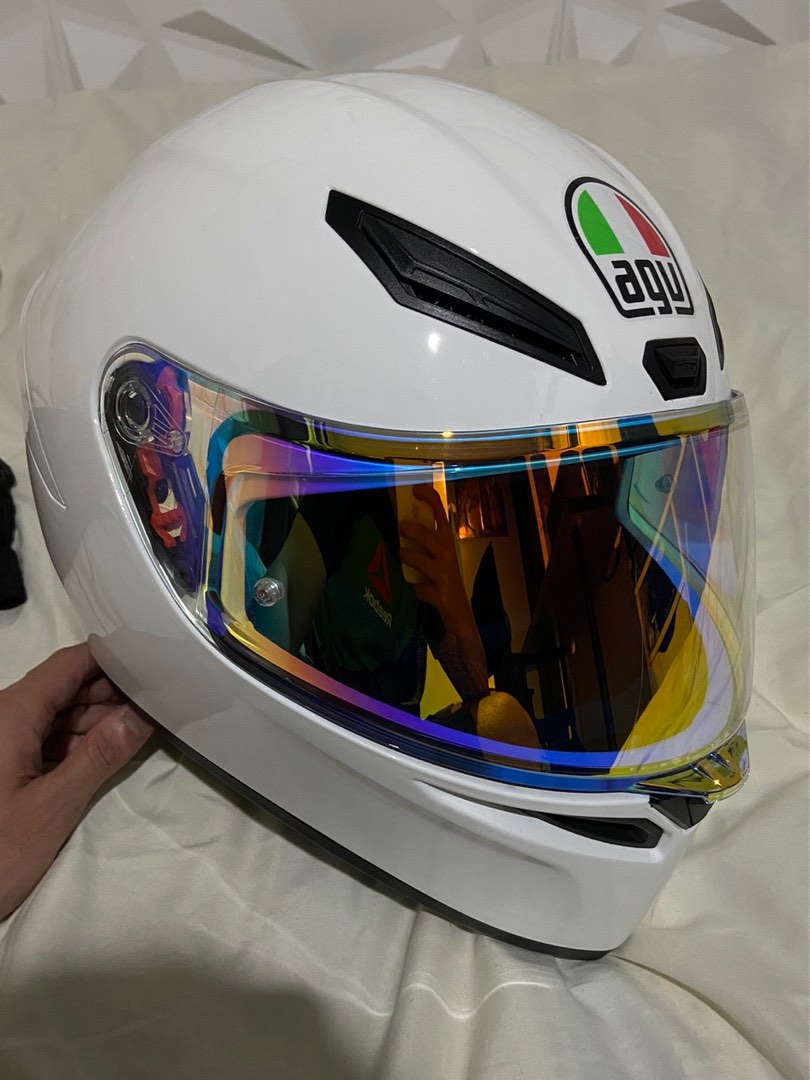 AGV K1 Helmet White, Motorbikes, Motorbike Parts & Accessories, Helmets
