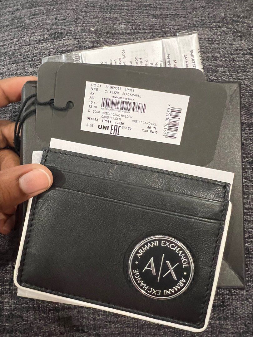 Armani Exchange Card Holder (100 Authentic, Original), Men's Fashion