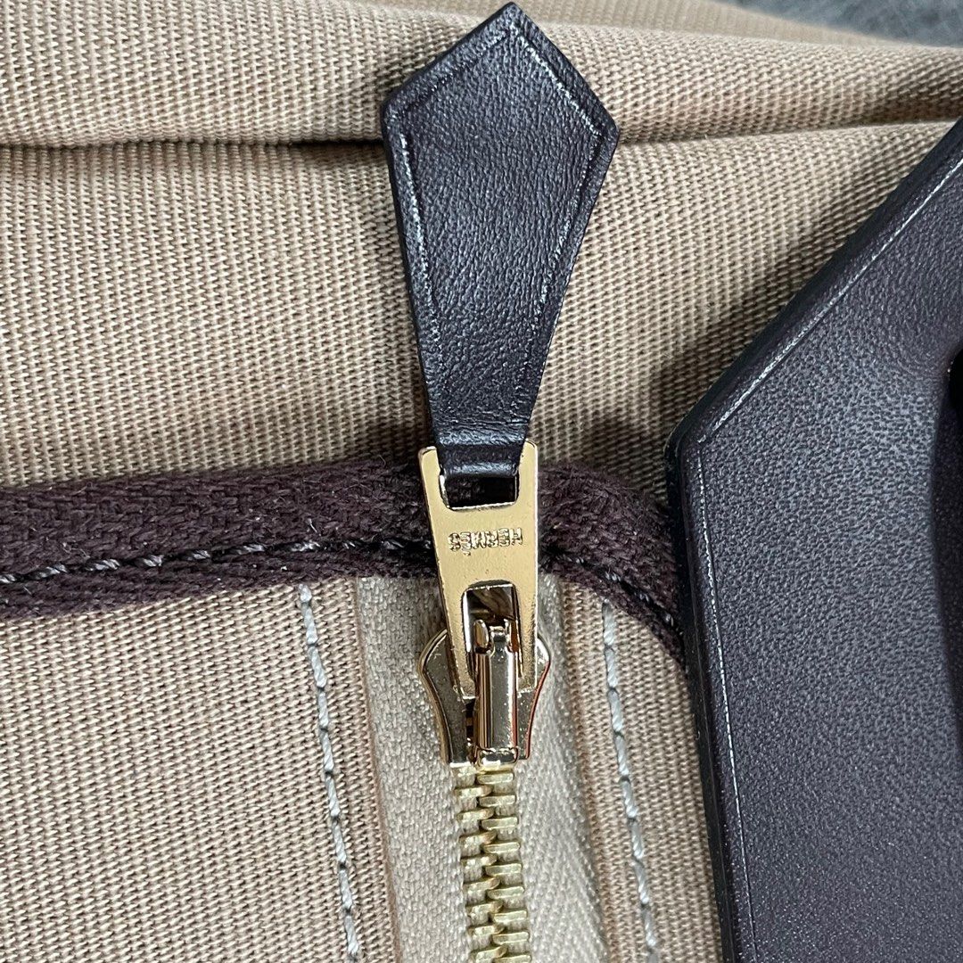 Hermes Herbag 31 In Trench And Ebene With Gold Hardware – Found
