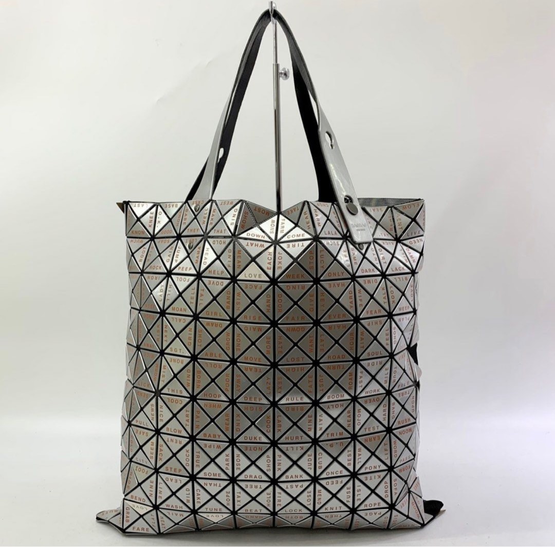 Authentic ISSEY MIYAKE BAO BAO Patent Silver Tote Bag on Carousell