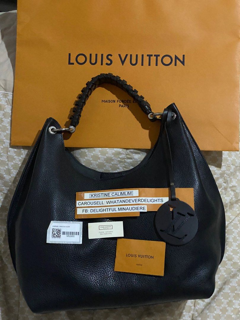 Authentic Louis Vuitton LV Carmel Hobo in black and brown, Luxury, Bags &  Wallets on Carousell
