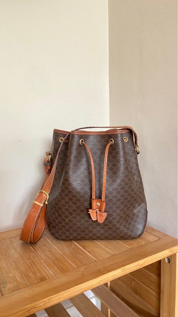 REPRICED Authentic Vintage Celine Macadam Bucket Bag