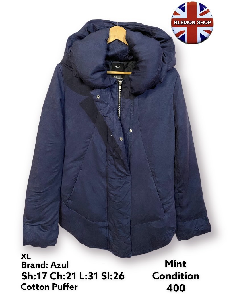 Azul Cotton Puffer Jacket, Women's Fashion, Coats, Jackets and