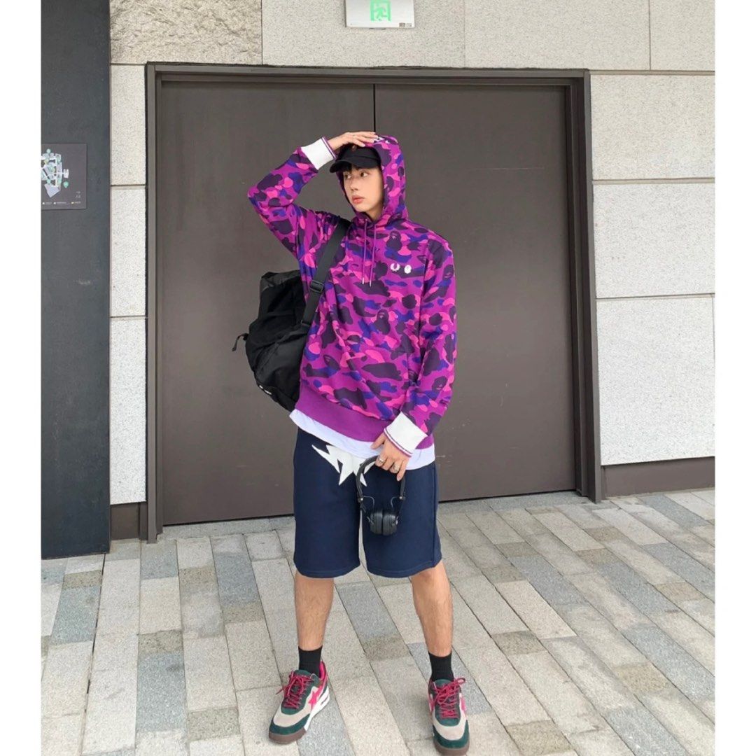 Bape color camo pullover hoodie 2025