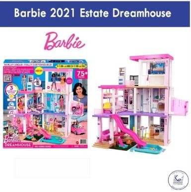 Barbie Estate Dreamhouse Dollhouse with 75 Pieces and 10 Play Areas Fun Girls Toy JL1401 Hobbies Toys Toys Games on Carousell
