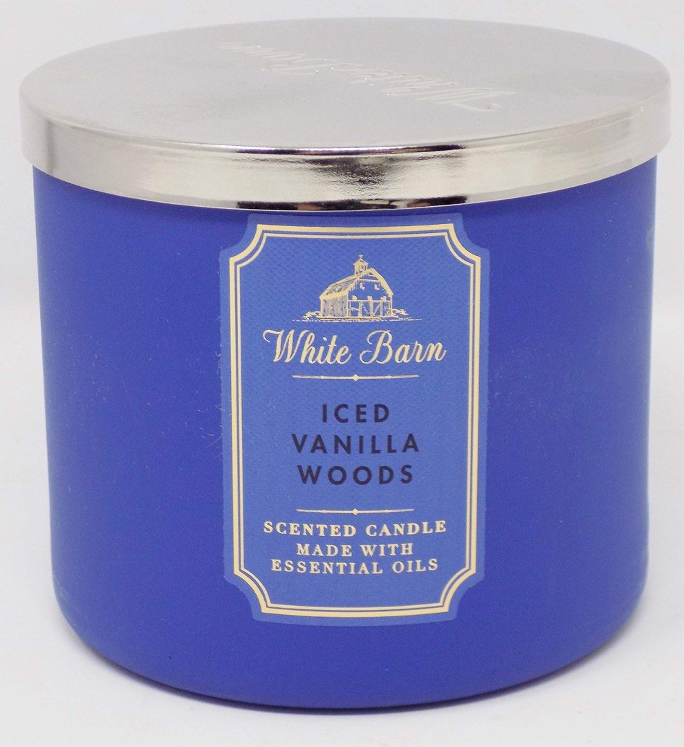 bath-body-works-3-wick-candle-iced-vanilla-woods-furniture-home