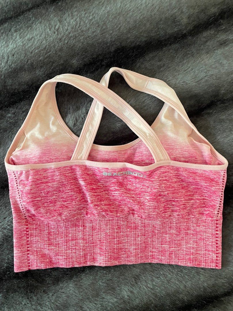 Beachbody pink ombre leggings bra set Women s Fashion Activewear
