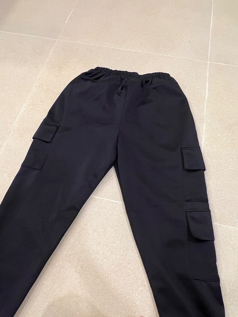 Black Cargo Jogger Pants, Women's Fashion, Bottoms, Other Bottoms on ...