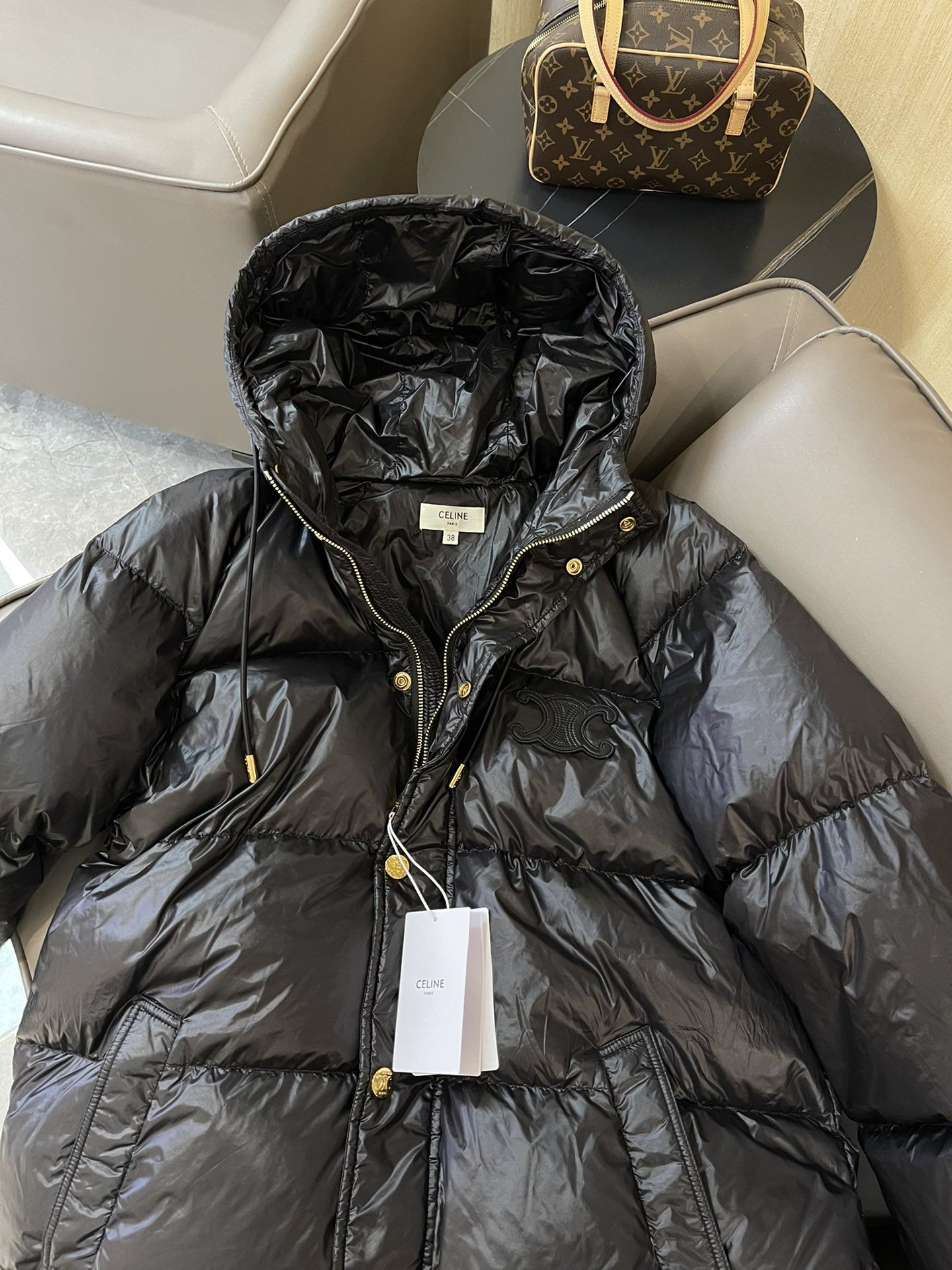 Celine down coat top