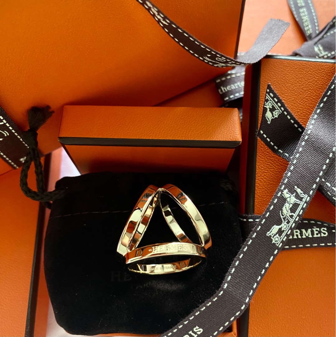 BNIB HERMES Trio Scarf Ring, Luxury, Accessories on Carousell