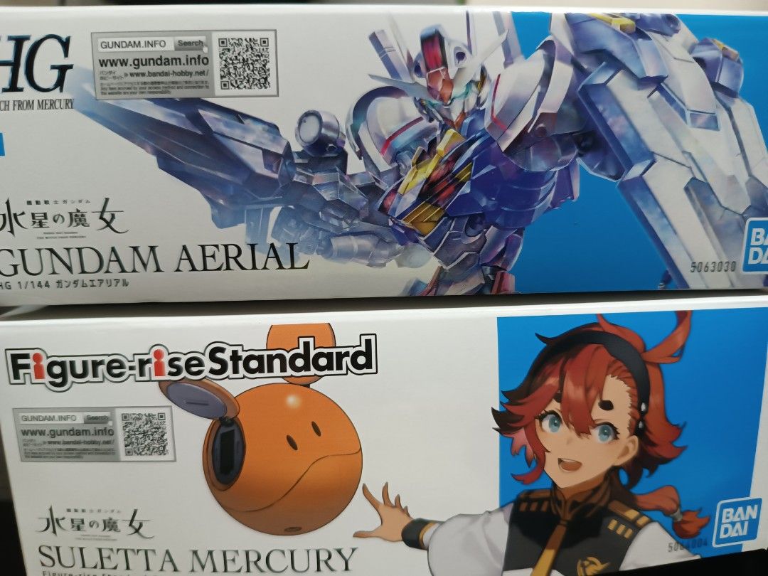 [bundle] HG gundam aerial + figure rise standard suletta mercury (Category: Gundam Model Kits) located in Singapore. Submitted by Fairweather1234 (Listing ID 1224687218, Image 1). Description: Bundle consists of : 1x HG gundam aerial 1x figure rise standard suletta mercury Brand new unbuilt, runners of both kits are still sealed. feel free to PM for more details. Lowballs will be ignored. will accept either paynow/paylah or cash upon collection. 