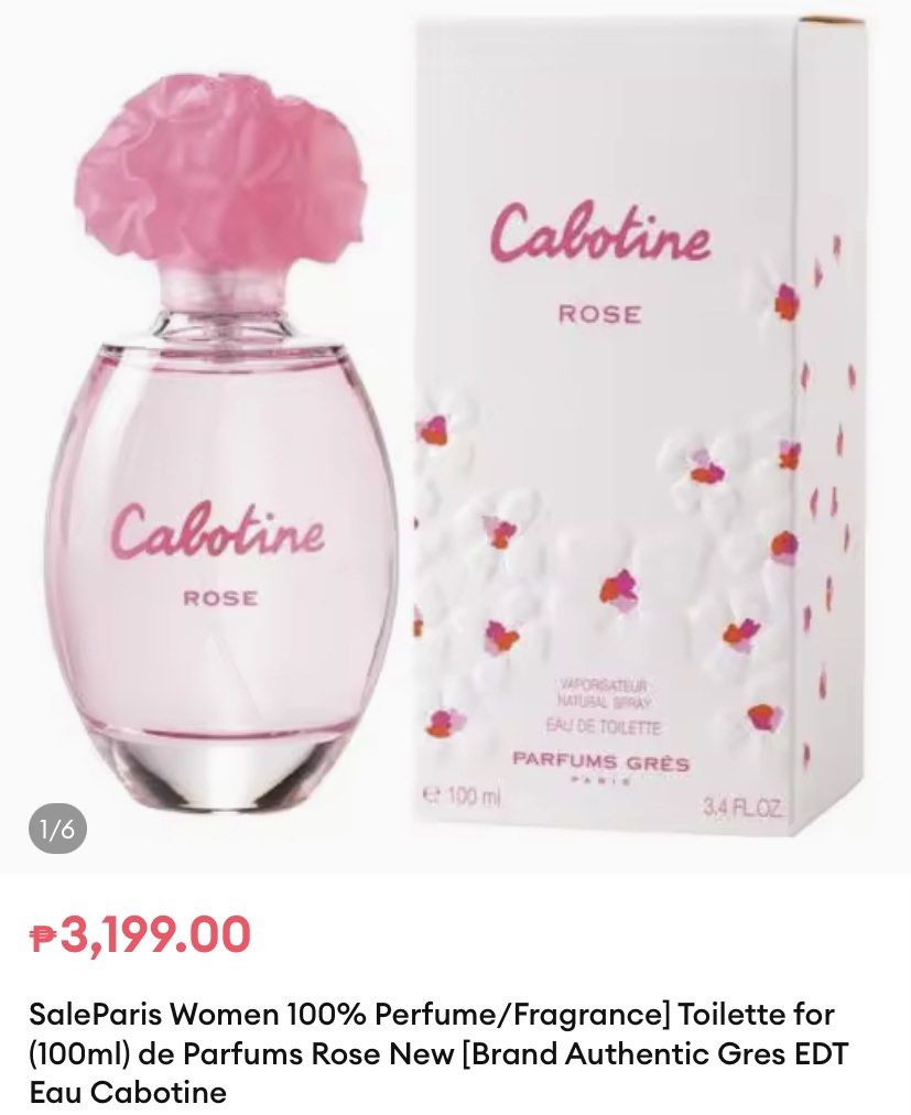 Cabotine Rose Perfume Original on Carousell