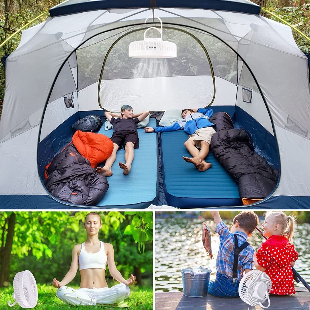 Hanging fans clearance for tents