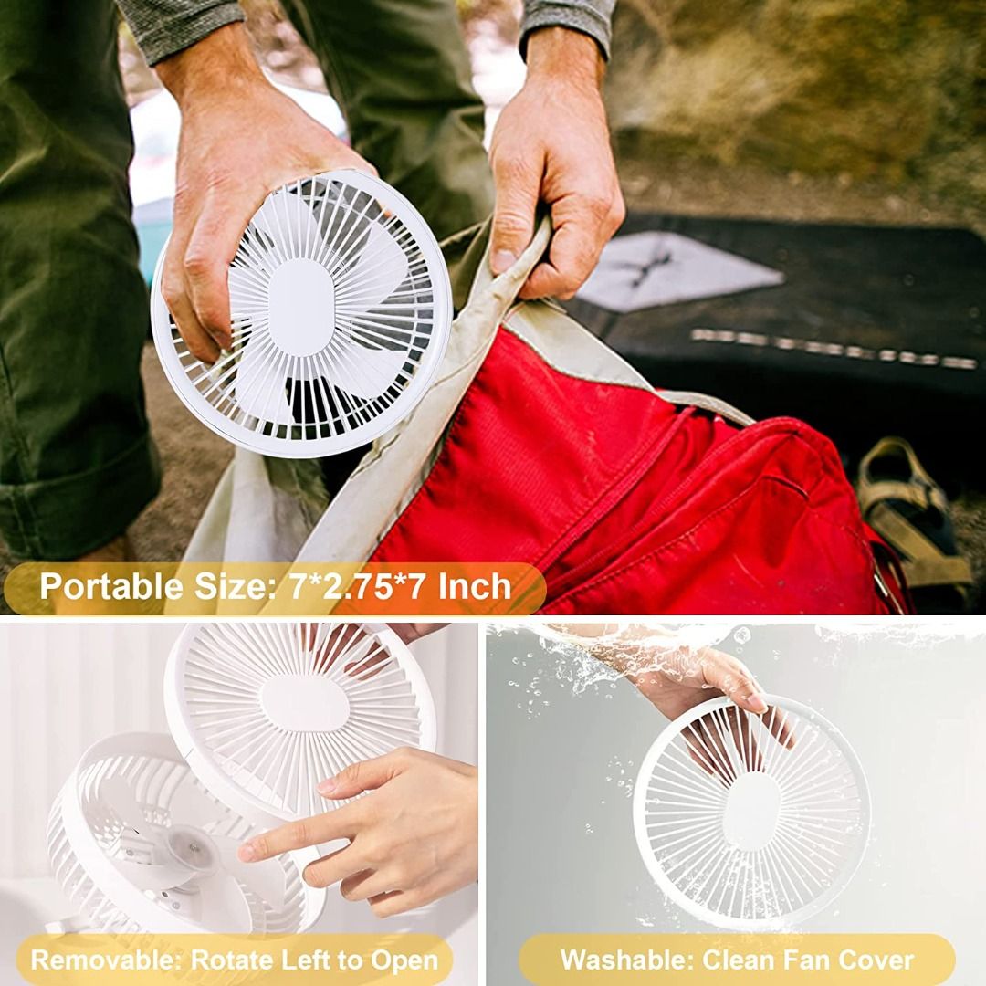 Camping Fans for Tents Camping Fan with Light Camp Fan for Tent