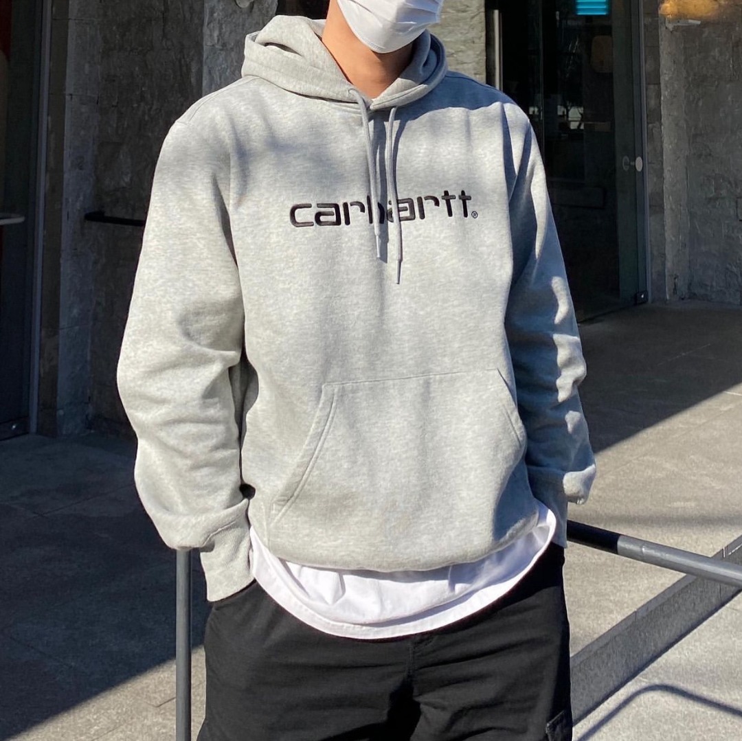 Carhartt WIP Hoodie Embroidered Logo Unisex Hoodie Men s Fashion Tops Sets Hoodies on Carousell