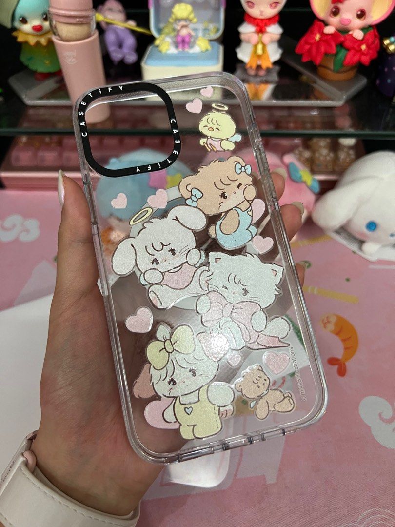 CASETiFY Mikko Characters in Antiyellowing Clear Magsafe Case for