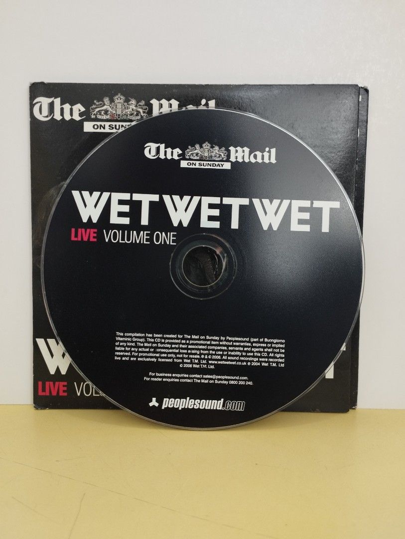 (CD) Wet Wet Wet Live Volume One, Hobbies & Toys, Music & Media, CDs