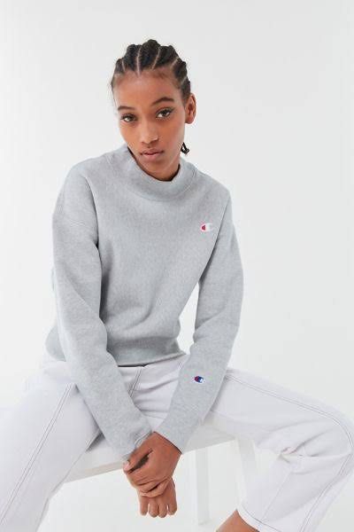 Champion reverse weave mock neck crop new arrivals